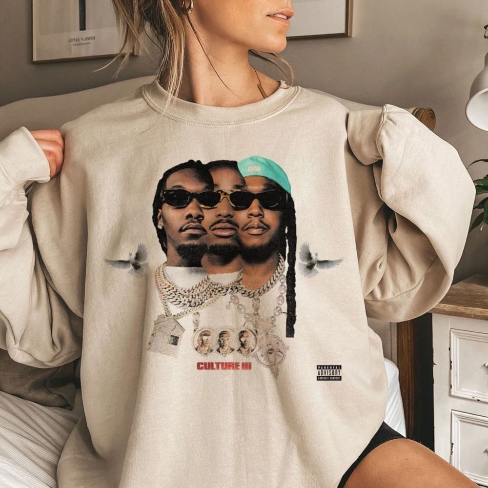 Culture 3 Migos Rapper Sweatshirt Rest In Peace Takeoff Sweatshirt